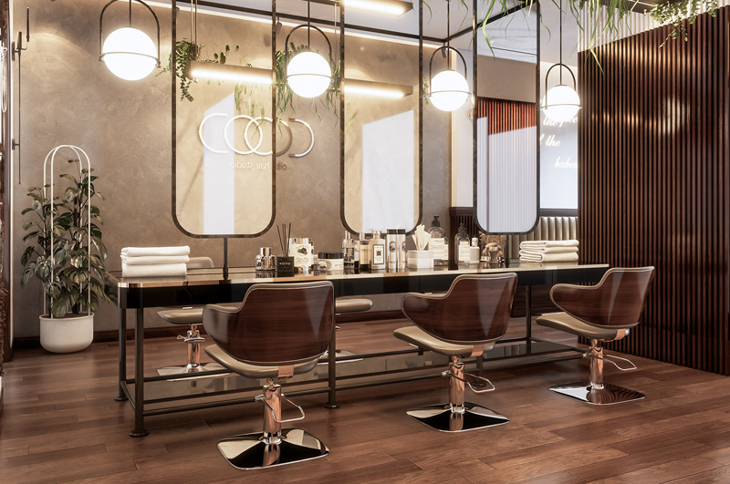 美發(fā)店面又長(zhǎng)又窄，要怎么裝修設(shè)計(jì)？